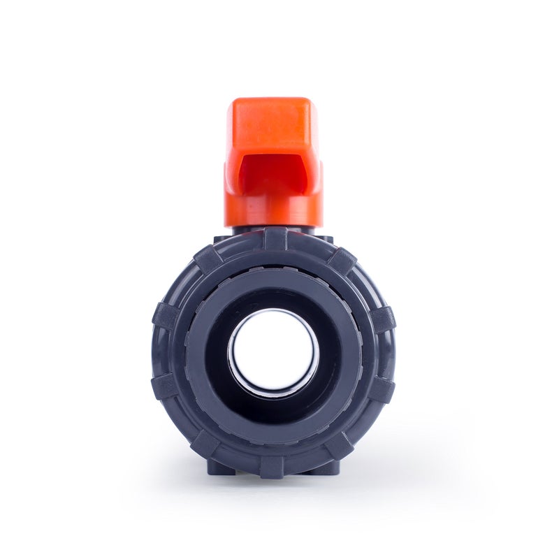 HYDROSEAL Kaplan 1â€™â€™ PVC True Union Ball Valve with Full Port, ASTM F1970, EPDM O-Rings and Reversible PTFE Seats, Rated at 200 PSI @73F, Gray, 1 inch Socket (1 inch) - Image 5